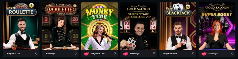 Boomerang Casino élő játékok