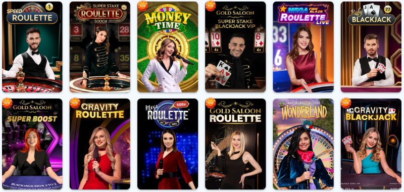 Casino Infinity élő játékok