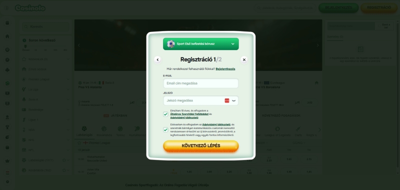Casinolo regisztráció