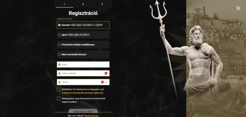 Casinoly Casino regisztráció