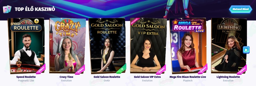 Casombie Casino élő játékok