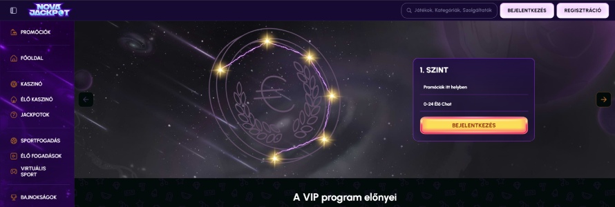 NovaJackpot Casino VIP program