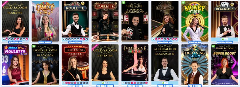 OnlySpins Casino élő játékok