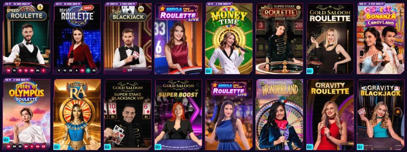 Roby Casino élő játékok
