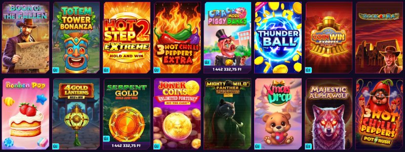 Roby Casino játékok