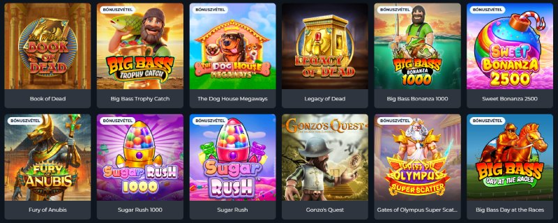 Winsane Casino játékok