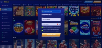 Wonaco Casino regisztráció